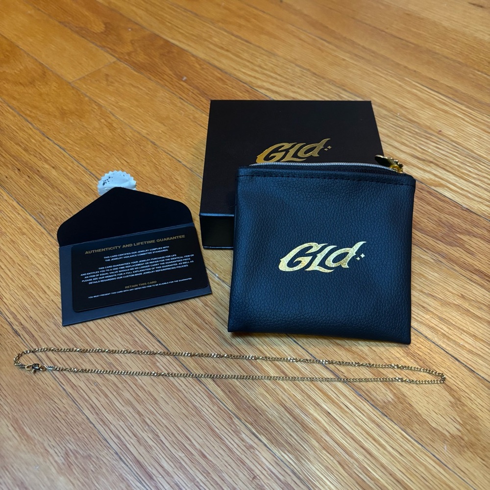 GLD Micro Cuban Chain Necklace in Yellow Gold